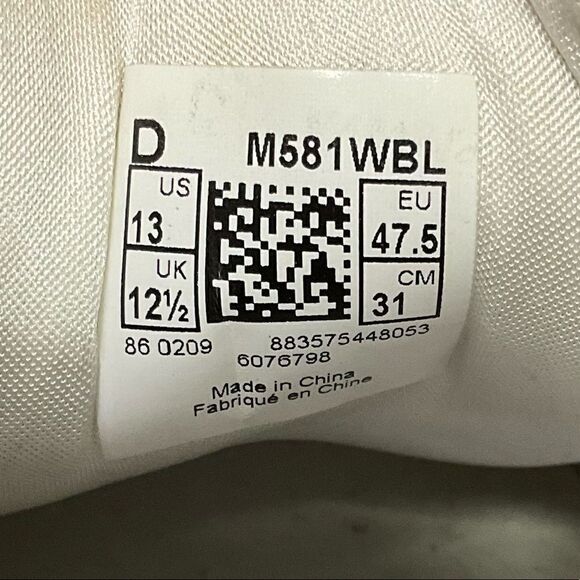 Men’s New Balance M581WBL Size 13 - Picture 5 of 9